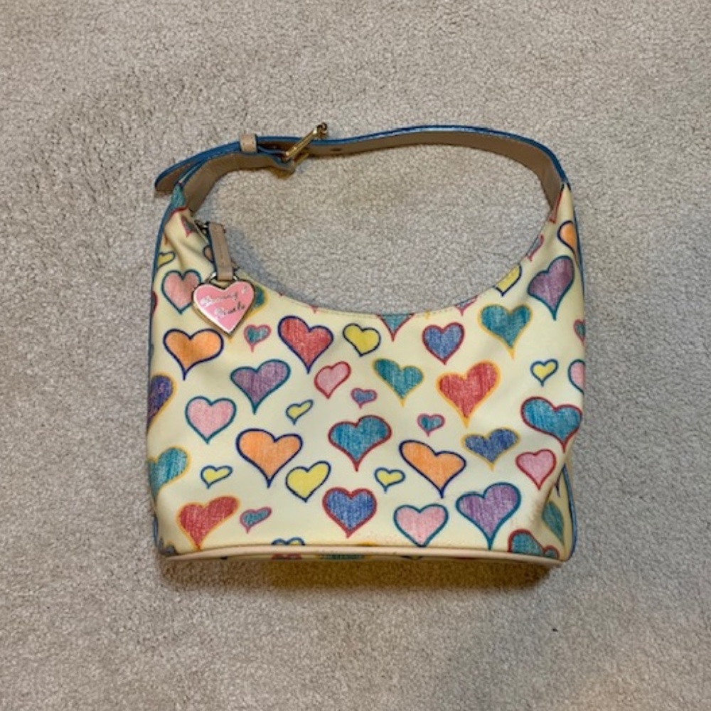Dooney and Bourke Crayon Hearts Bucket Bag